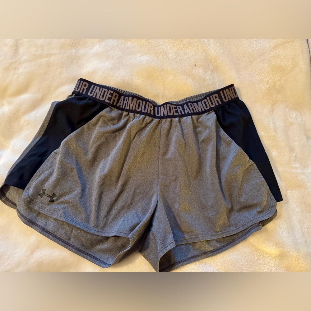 Under Armour Women's Athletic Shorts in Gray and Black